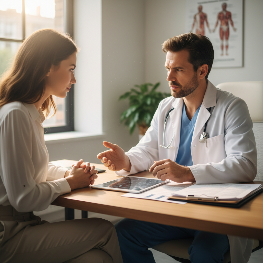 Doctor explaining treatment plan to patient
